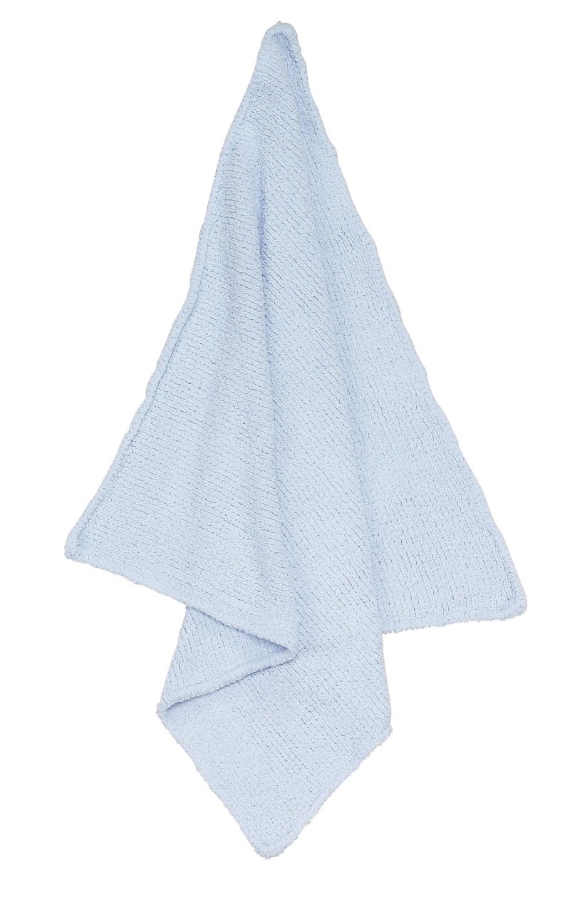 Angel Dear Chenille Blanket, Light Blue 31" x 31"